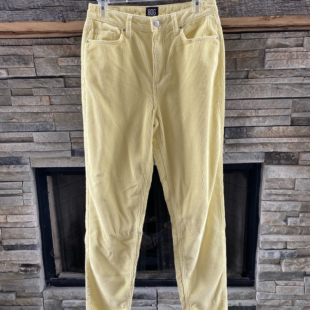 Urban Outfitters Yellow Corduroy Mom High Rise